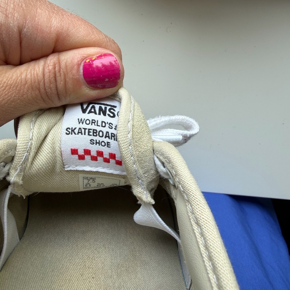 Vans Leather sneaker tan with gum sole - Picture 2 of 4